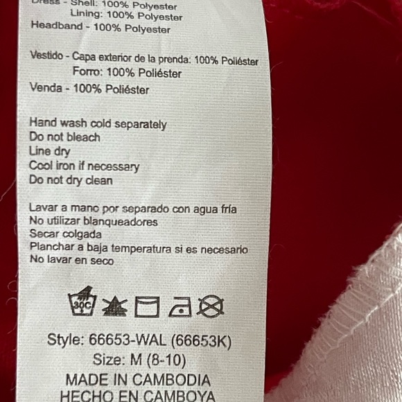 Disney Minnie Mouse Dress Girls Size Med 8/10 - Picture 5 of 8